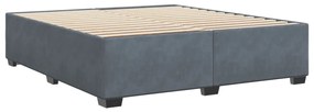 Estrutura de cama sem colchão 180x200 cm veludo cinzento-escuro