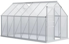 Estufa de Jardim de Policarbonato e Alumínio Estufa de Exterior com Po