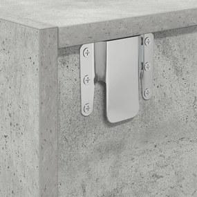 Armário para TV Cinza Concreto 100x31x25,5 cm Madeira Engenharia