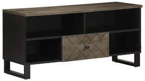 Móvel de TV 100x33x46 cm madeira de mangueira maciça preto