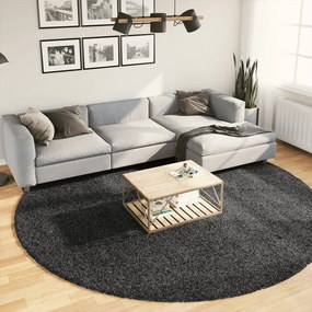 vidaXL Tapete shaggy de pelo alto PAMPLONA Ø 280 cm antracite