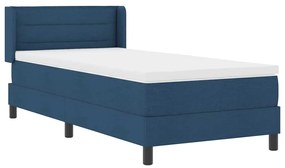 Cama Box com Colchão, Azul, 100 x 200 cm, Tecido