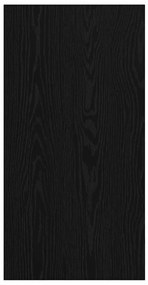 Armário de TV de Parede em Carvalho Preto - 37 x 37 x 72 cm, Feito em