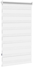Estore de rolo 70 x 120 cm, linhas de zebra / Branco