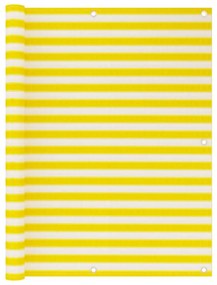 Tela de varanda 120x500 cm PEAD amarelo e branco