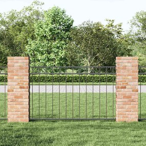 Painel de Cerca Cinza 1,7 x 1 m de Aço