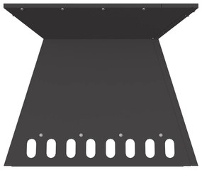 Fogueira vidaXL Preta 48x48x40 cm em Aço