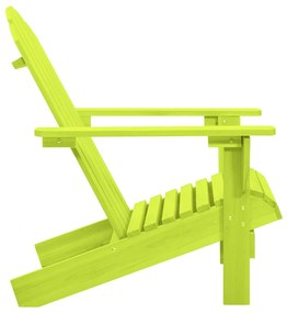 Cadeira Adirondack para jardim abeto maciço verde