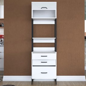Armário Multiusos JE135 – Branco – 60 cm x 198,6 cm x 40 cm