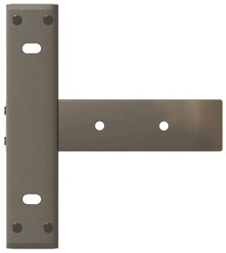Pés de mesa de console em forma de T, 2 peças, preto, 38x25x(72-73) cm
