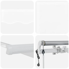 Toldo Retrátil Automático Branco 500x300 cm