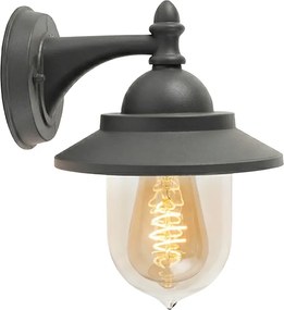 Candeeiro de parede exterior inteligente cinzento escuro com Wi-Fi ST64 - Oxford