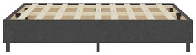 Estrutura de cama boxspring 180x200 cm tecido cinzento