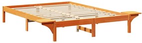 Estrutura de cama com mesas de cabeceira Castanho 140 x 200 cm