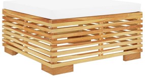 2 pcs conjunto lounge de jardim madeira de teca maciça