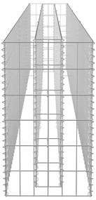 Canteiro elevado/cesto gabião 270x30x60 cm aço galvanizado