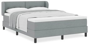 Cama Box com Colchão vidaXL Cinza Claro 140x190 cm Tecido