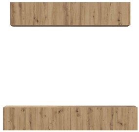 Conjunto de Estantes para TV 5 pcs carvalho artisiano