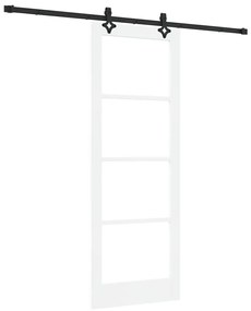 Porta Deslizante vidaXL com Conjunto de Ferragens Branco 78x211 cm Mad