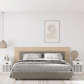 vidaXL Mesas de cabeceira 2 pcs 43x36x50 cm branco