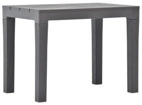 Mesa de jardim com 2 bancos plástico castanho
