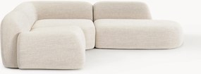 Sofá de canto modular em bouclé Wolke (4 lugares)