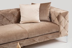 Sofá de 4 Lugares Como – Creme Escuro – 344x90x72 cm