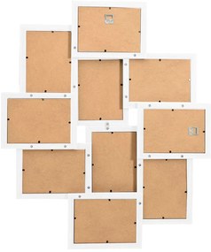 Moldura para 10 (13x18 cm) fotografias MDF branco