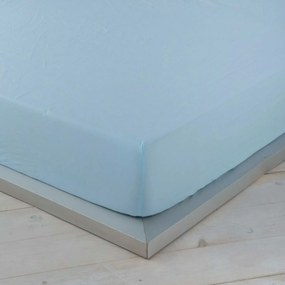 Lençol de baixo ajustável Naturals Azul - Cama de 135 (135 x 200 cm)