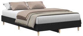 Estrutura de Cama vidaXL 140x190 cm em Madeira de Carvalho Preto