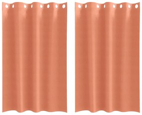 Cortinas com cortinas 2 pcs Terracota 175 x 140 cm Poliéster