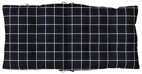 Almofadões cadeira encosto baixo 4 pcs oxford xadrez preto