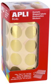 Rolo Autocolantes Redondo Ouro 20MM