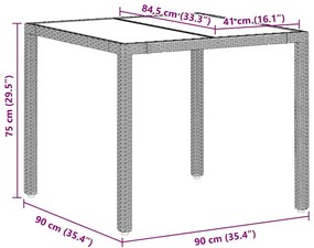 Conjunto de Jantar para Jardim 5 pcs Cinzento-claro