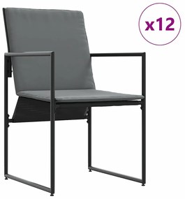 Conjunto de Jantar para Jardim de 18 Peças com Almofadas em Aço e Text