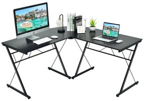 Mesa ergonômica para jogos em formato de K com armazenamento de vídeo para casa