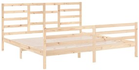 Estrutura de cama sem colchão 200x200 cm madeira maciça