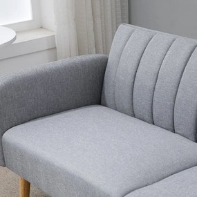 Sofá Cama de 2 Lugares com Encosto Ajustável - Cinzento - Design Escan