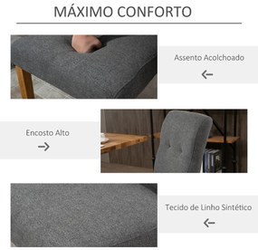 Conjunto de 2 Cadeiras Janel - Cinza - Design Nórdico