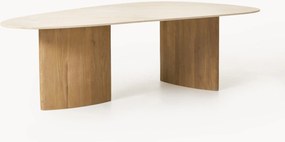 Mesa de jantar orgânica com tampo de mármore Meadow, vários tamanhos
