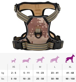 Peitoral para cães com faixas refletoras ajustável XL