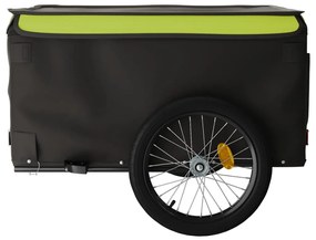 Reboque para bicicleta 45 kg ferro preto e verde
