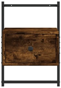 Mesas cabeceira 2 pcs 35x30x51cm deriv. madeira carvalho fumado