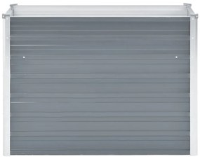 Canteiro elevado de jardim aço galvanizado 100x40x77cm cinzento