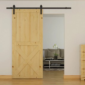 Kit para porta de correr (PORTA NÃO INCLUIDA), sistema de encaixe para portas com espessura de 35-45 mm e largura máxima de 1 m, capacidade de 100 kg,