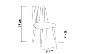 Conjunto de Mesa de Jantar Extensível e Cadeiras Vina – Nogueira e Ant