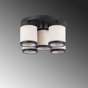 Candeeiro de Teto Way – Preto e Branco – 50 x 50 x 22 cm