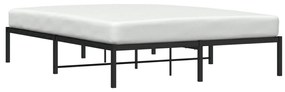Estrutura de cama 160x200 cm metal preto