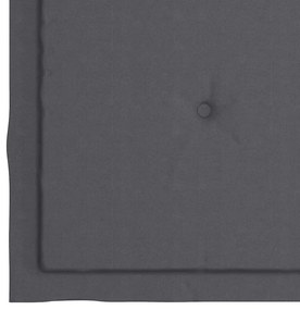Cadeiras de jardim c/ almofadões antracite 8 pcs teca maciça