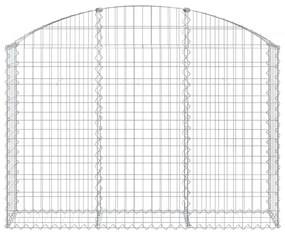 Cesto gabião arqueado 150x30x100/120 cm ferro galvanizado